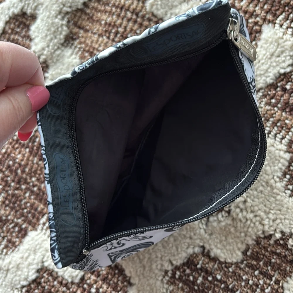 LeSportsac Black and White Alphabet Pouch